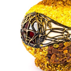 Настольная лампа «AMBRELLA» из натурального балтийского янтаря