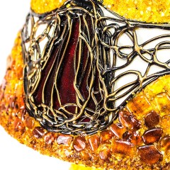 Настольная лампа «AMBRELLA» из натурального балтийского янтаря