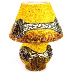 Настольная лампа «AMBRELLA» из натурального балтийского янтаря