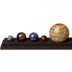 Сувенирный набор планет «Солнечная система» из натуральных камней и морёного дуба