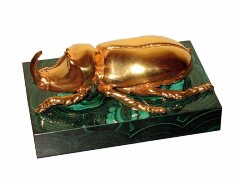Позолоченная фигурка «Жук Носорог» в подарок другу