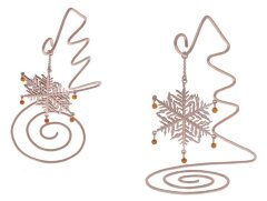 Сувенир «Снежинка с янтарем»