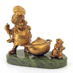 Бронзовая фигурка «Гном повар» в подарок повару