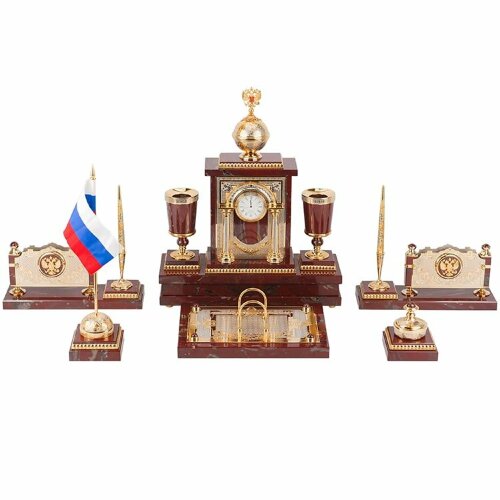 Настольный набор «Держава» (яшма)
