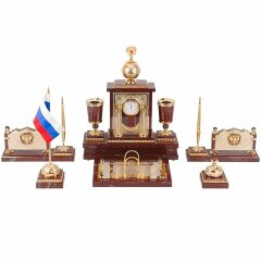 Настольный набор «Держава» (яшма)