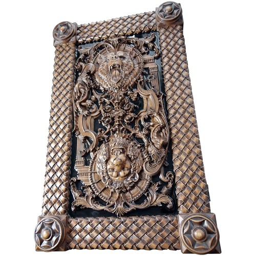 Большие резные нарды «Медведь и лев» из массива дерева