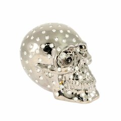 Сувенир «Череп» с платиновым покрытием и кристаллами СВАРОВСКИ