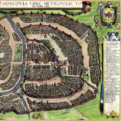 Старая карта «Москва, столичный город всей Белой Руссии» 1610 г. (копия)