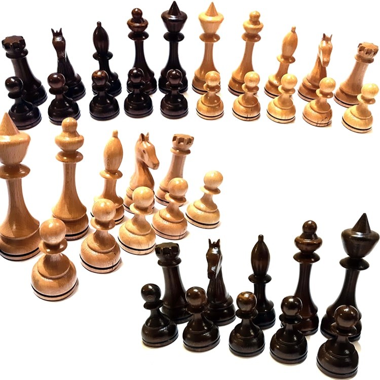 Деревянные шахматные фигуры «Стейниц» малые