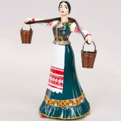 Сувенирная фигурка «Казачка с коромыслом» из искусственного камня