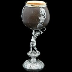 Серебряный кубок «Дионис» из кокосового ореха — Премиум подарки
