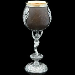 Серебряный кубок «Дионис» из кокосового ореха — Премиум подарки