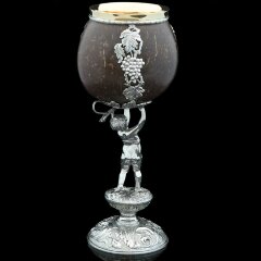 Серебряный кубок «Дионис» из кокосового ореха — Премиум подарки