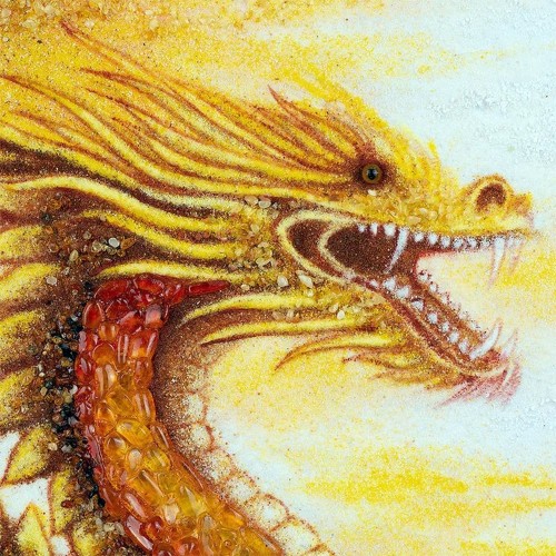 Интерьерная картина из янтаря «Дракон» — как символ нового 2024 года