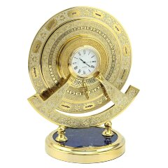 Настольные часы «Вечный календарь» на лазурите