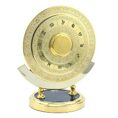 Настольные часы «Вечный календарь» на лазурите