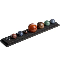 Малый сувенирный набор планет «Солнечная система» из натуральных камней и морёного дуба