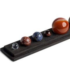 Малый сувенирный набор планет «Солнечная система» из натуральных камней и морёного дуба