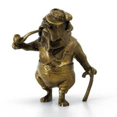 Бронзовая статуэтка «Бульдог с трубкой» в подарок коллекционеру