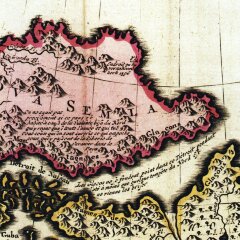 Старая карта «Новая карта всей империи Великой России» 1728 г. (копия)