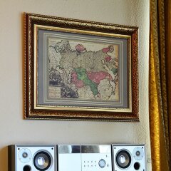 Старая карта «Новая карта всей империи Великой России» 1728 г. (копия)