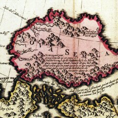 Старая карта «Новая карта всей империи Великой России» 1728 г. (копия)