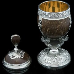 Серебряный кубок «Император» из кокосового ореха — Премиум подарки