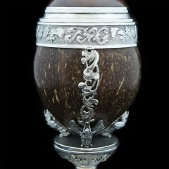 Серебряный кубок «Император» из кокосового ореха — Премиум подарки
