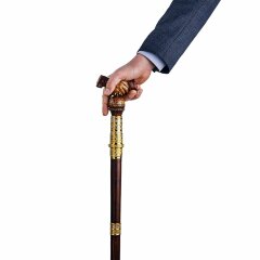 Стильная резная трость «Содружество» с дамасским клинком