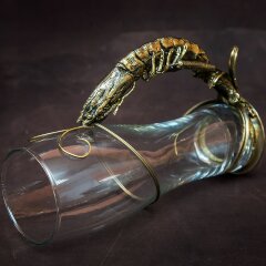 Украшенная пивная кружка «Креветка» с объёмной фигуркой