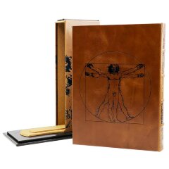 Репринтное издание книги «Леонардо Да Винчи» в кожаном перелёте