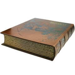 Подарочная книга «Искусство Леонардо Да Винчи» — индивидуальный дизайн издания в кожаном перелёте