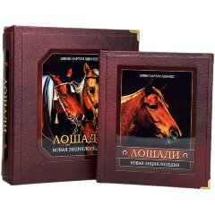 Подарочная книга «Лошади. Новая энциклопедия» в кожаном переплёте