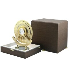 Кабинетные часы «Вечный календарь» на камне нефрит в подарок начальнику