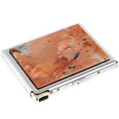 Сигаретница карманная на 10 сигарет «Пегматит» с зажигалкой в подарок другу