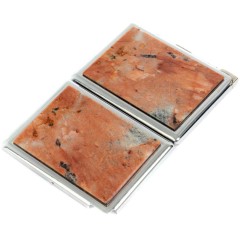 Сигаретница карманная на 10 сигарет «Пегматит» с зажигалкой в подарок другу