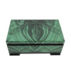 Маленькая шкатулочка «Изысканность» из натурального камня малахит