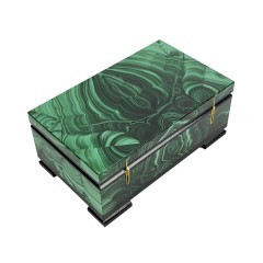 Маленькая шкатулочка «Изысканность» из натурального камня малахит