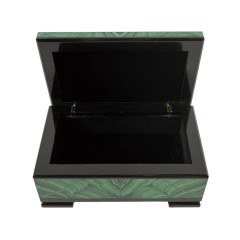 Маленькая шкатулочка «Изысканность» из натурального камня малахит