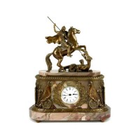 Настольные часы «Георгий Победоносец» из бронзы