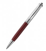 Серебряная ручка роллер (бордовая)