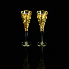Хрустальные бокалы для шампанского«GOLDEN DREAM»