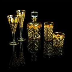 Хрустальные бокалы для шампанского«GOLDEN DREAM»
