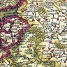 Старая карта в античном багете «Новая Европа» 1606 г. (копия)