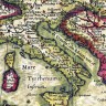 Старая карта в античном багете «Новая Европа» 1606 г. (копия)