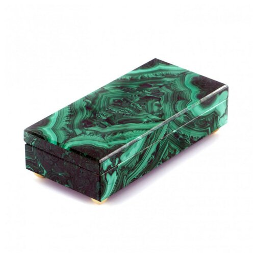 Стильная шкатулка из малахита «Купюрница» для хранения денег