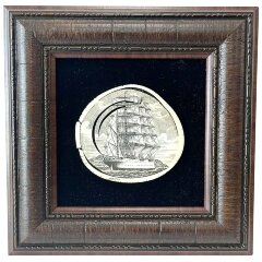 Настенная картина «Парусник» из бивня мамонта