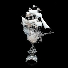 Серебряный корабль «Белая жемчужина» из морской раковины NAUTILUS