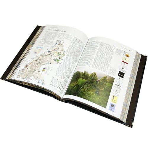 Подарочная книга «Вино. Атлас мира» в кожаном переплёте