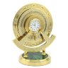 Кабинетные часы «Вечный календарь» на камне малахит в подарок начальнику